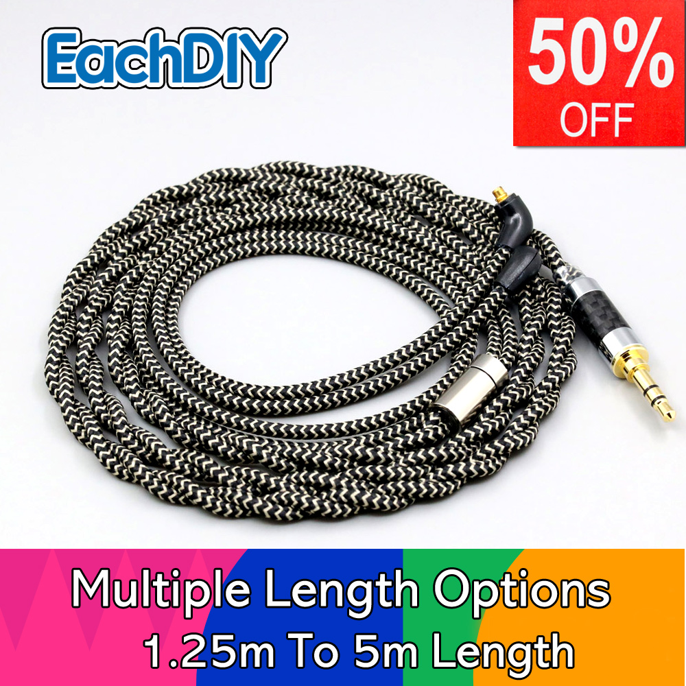Cable Sleeve Braided - 2 núcleo 2.8mm litz ofc fone