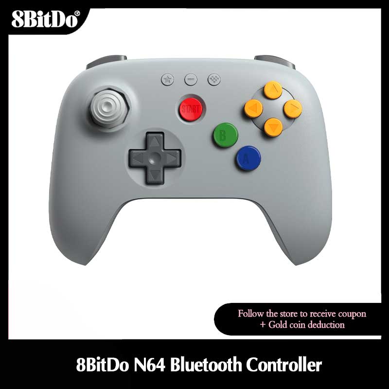 Gaming Accessories For Android - Controle Bluetooth 8BitDo Cinza N64 para