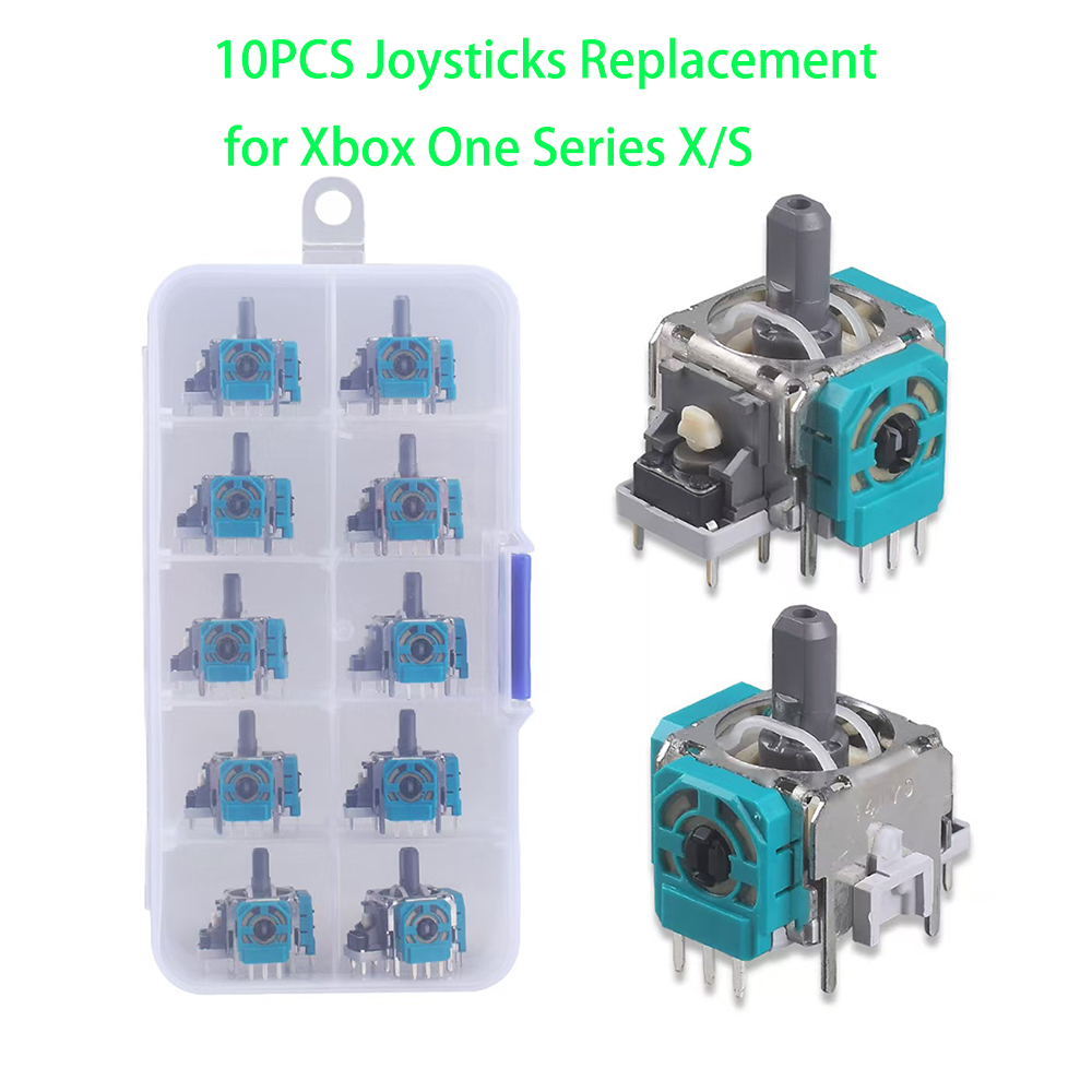 Gaming Accessories Xbox Series S - 10 pçs substituição 3d analógico joystick