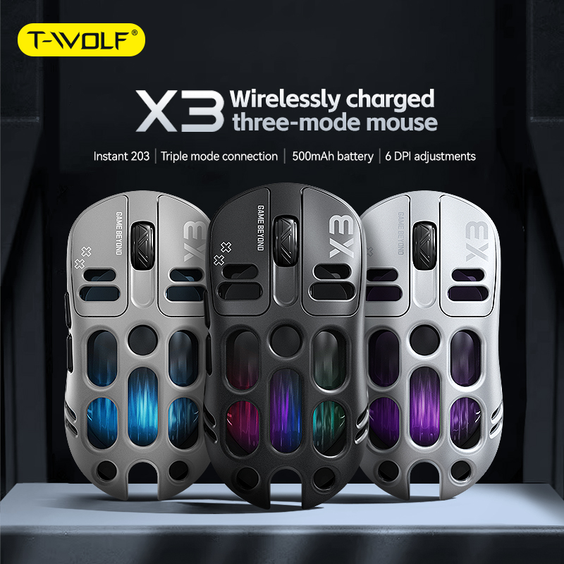Gaming Accessories To Sell - Mouse Gamer T-WOLF X3 Tri-mode com