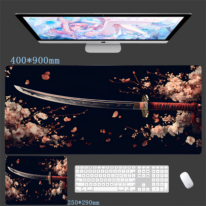 Gaming Accessories Companies - Samurai guerreiro faca mouse pad gamer