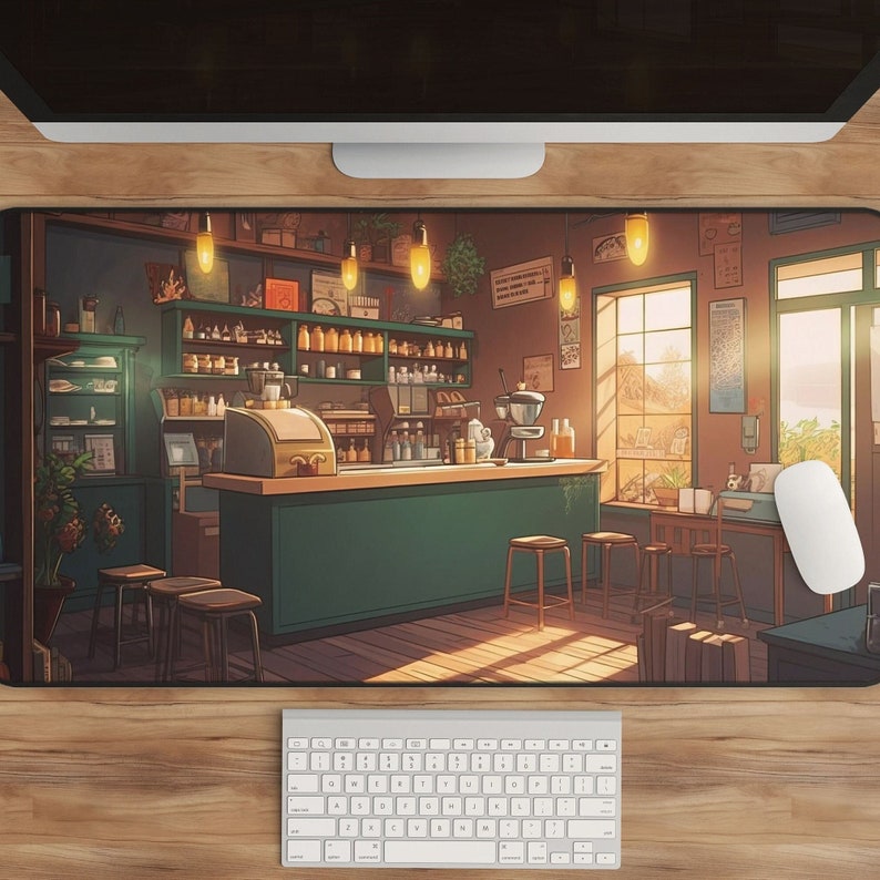 Gaming Accessories Shop - Kawaii anime tapete de mesa café