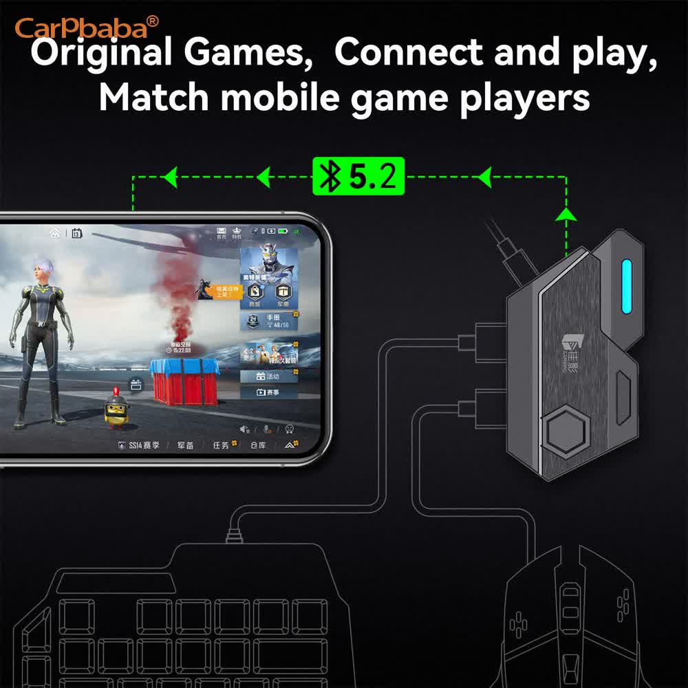 Gaming Accessories For Android - Conversor de Mouse e Teclado Mix