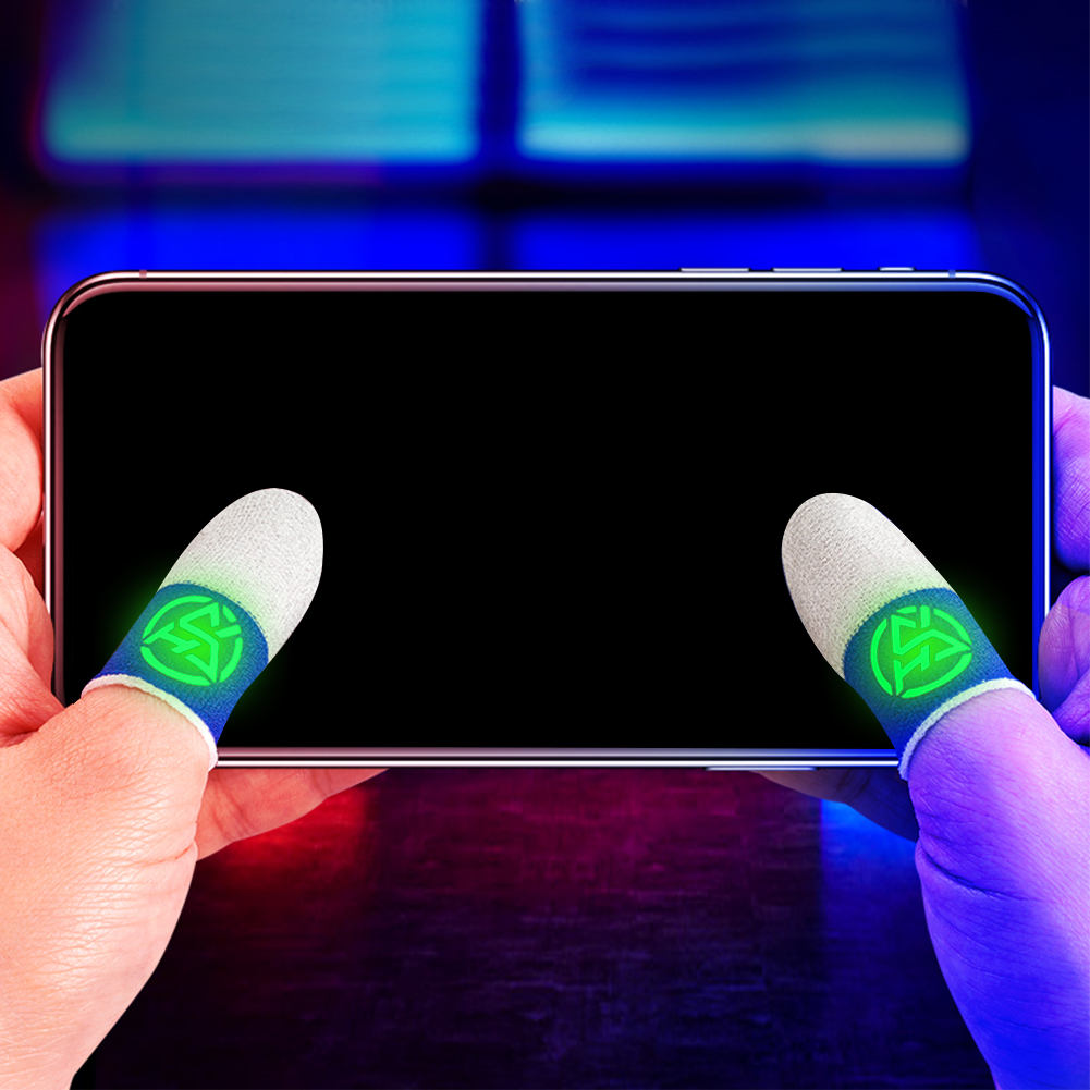 Gaming Accessories Mobile - Dedo polegar luvas respirável nightlight dedo