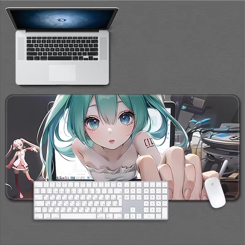 Gaming Accessories Boys - Mouse Pad de Couro Antiderrapante Hatsune
