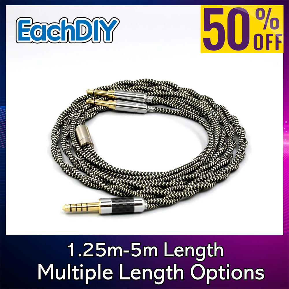 Cable Sleeve Braided - 2 núcleo 2.8mm litz ofc fone