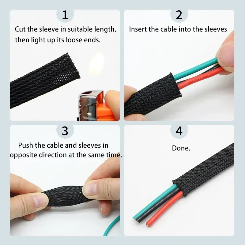 Mangas trançadas para animais  - Cable Sleeve Braided avaliação e preço