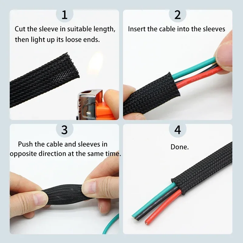 Manga trançada pet amarela, 1  - Cable Sleeve Braided avaliação e preço