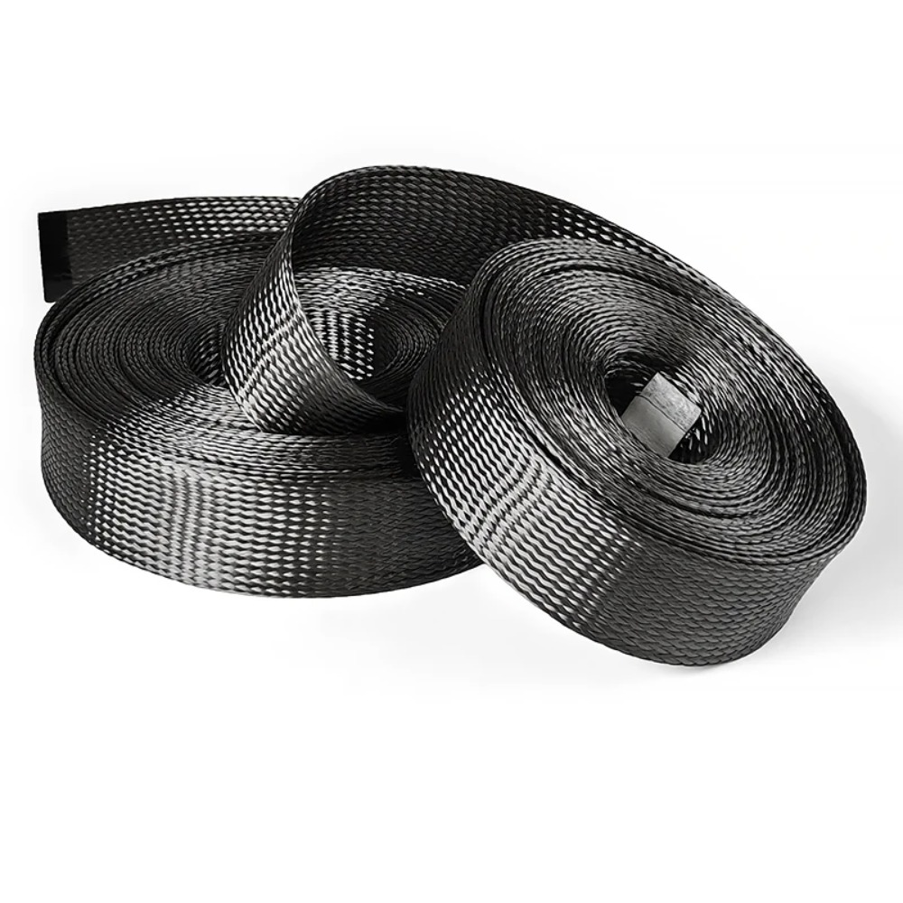 Manga de Fibra de Carbono 1M p - Cable Sleeve Braided avaliação e preço