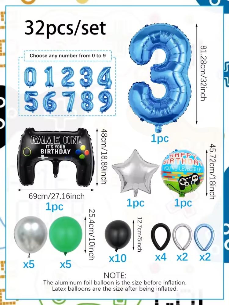Kit de Balões Temáticos de Jog - Gaming Accessories Boys avaliação e preço